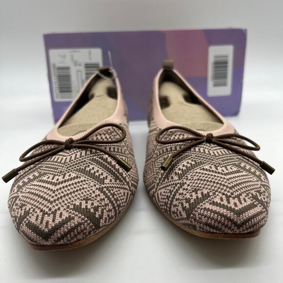 Skechers Flats Size 10 Cleo Ship Knit Vegan Skimmers Sweet Class Mocha - Picture 4 of 11